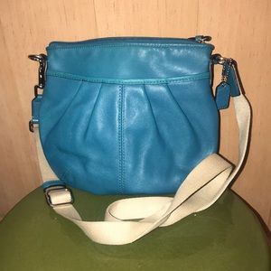 Coach Teal Leather Crossbody Bag